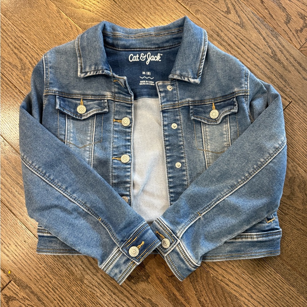 Girls, Jean, jacket, cat, and Jack size medium